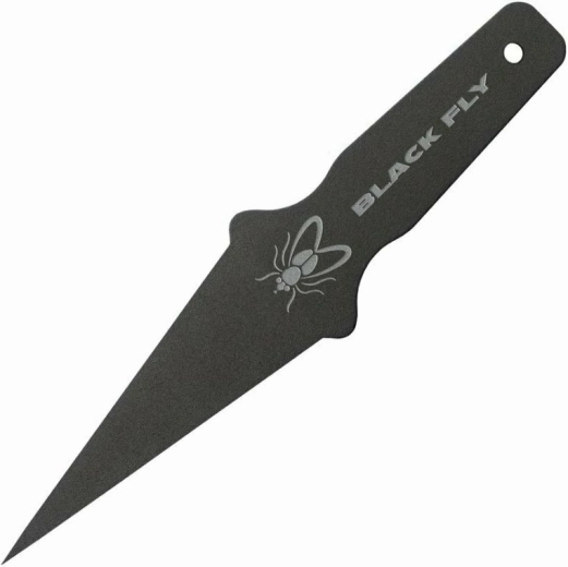Klein werpmes Cold Steel Black Fly, koolstofstaal, zwart