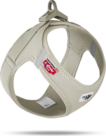 Curli harnas air-mesh met gesp lichtbeige maat S (4–7 kg)