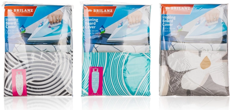 Katoenen strijkplankovertrek, mix van dessins 110 × 30 / 114 × 34 cm