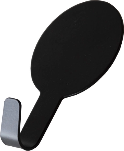 Zelfklevende ovale haken – zwart (4 stuks)