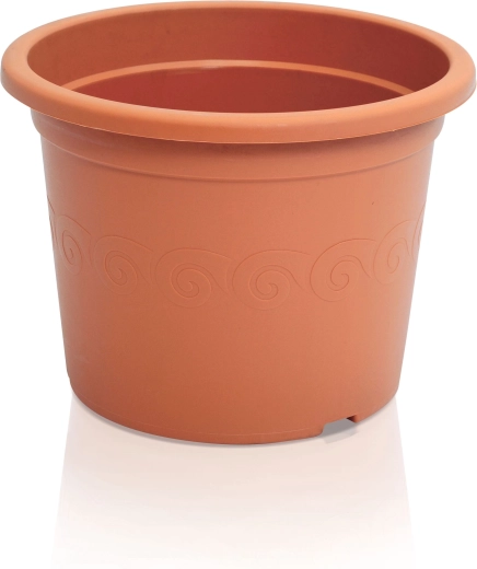 Plastic bloempot terracotta 9 cm