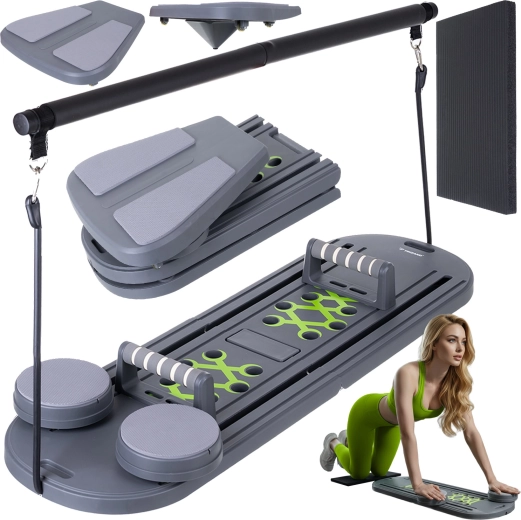 Multifunctioneel pilatesbord TRIZAND 97 × 35 cm met oefenhandgrepen