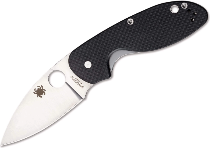 Spyderco Efficient Plain opvouwbaar zakmes 7,6 cm, zwart, G10