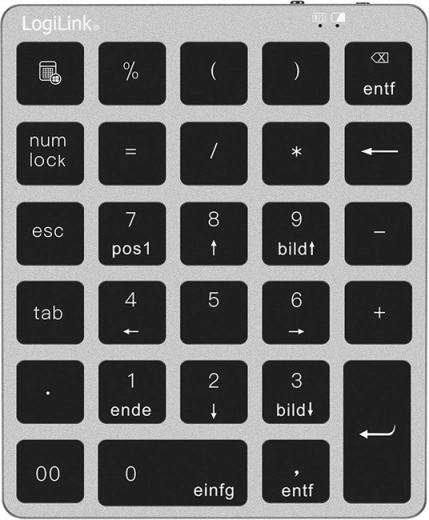 Draadloos numeriek toetsenbord Bluetooth 5.0 met stille toetsen