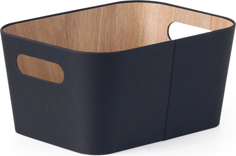 Opbergmand zwart 23 × 30,5 × 15,2 cm