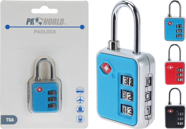 Reisslot met TSA, mix van kleuren