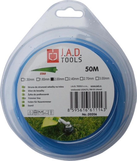 Stervormige maaidraad 3,0 mm, 50 m – duurzame vervangingsdraad voor trimmers