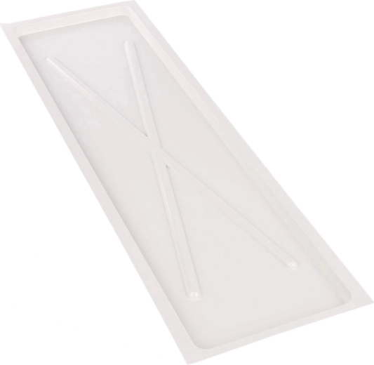 Metpol witte smalle afdruipbak 75 × 22,5 cm voor een tweelaags afdruiprek van 80 cm