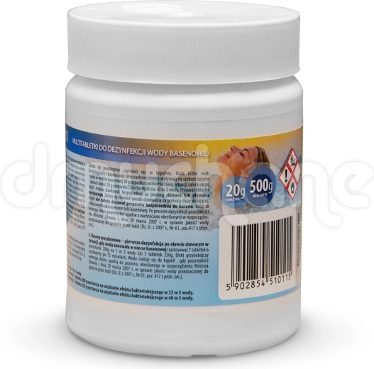 Multifunctionele chloortabletten voor zwembaden 20 g, 25 stuks (0,5 kg)