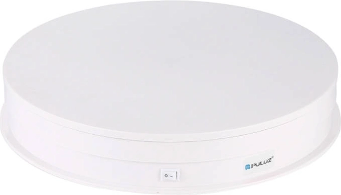 Elektrische draaibare fototafel PULUZ 30 cm USB wit