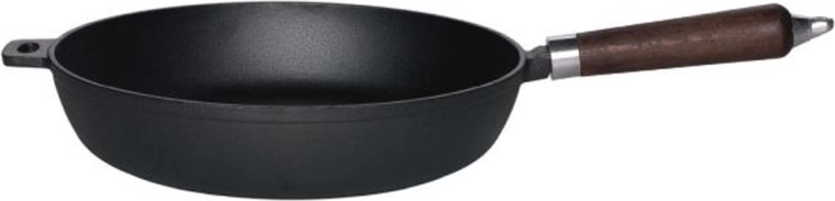 Gietijzeren pan Kitchisimo 28 cm met houten handgreep