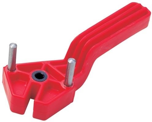 Preeg voor deuvelverbinding met handgreep, diepte-aanslag en boor