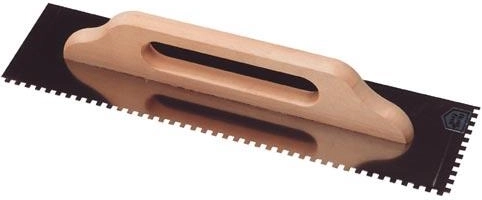 RVS troffel met tanden 6 × 6 mm, 500 × 130 mm
