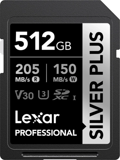 Lexar Professional Silver Plus SDXC geheugenkaart 512 GB