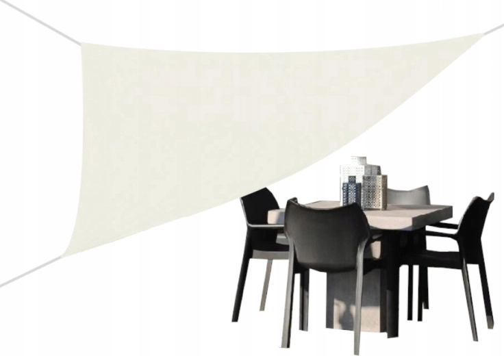 Driehoekig schaduwdoek beige 3 × 3 × 3 m