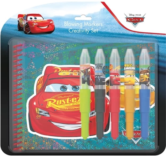 Set met blaasstiften en notitieboekje Auto’s