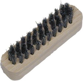 Suèdeborstel met 3 rijen stalen haren