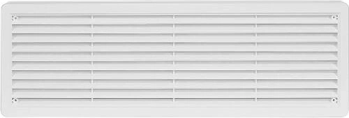 Deurventilatierooster 400 × 130 mm, wit, 2 stuks
