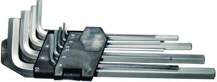 Set inbussleutels met kogelkop 1,5–10 mm, 9-delig FESTA