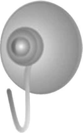 Witte zuignappen met haak, set van 2 stuks