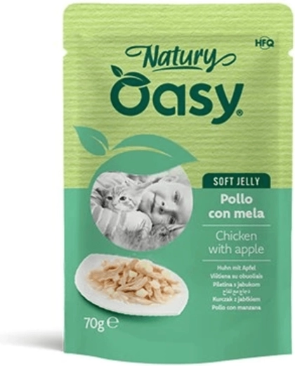 Oasy Natury Soft Jelly kip met appel pouch 70 g