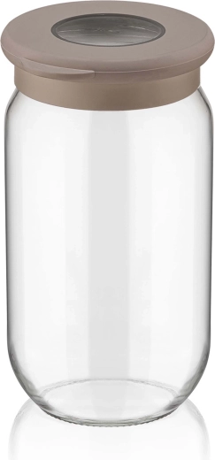 Glazen pot met kunststof deksel 1 l