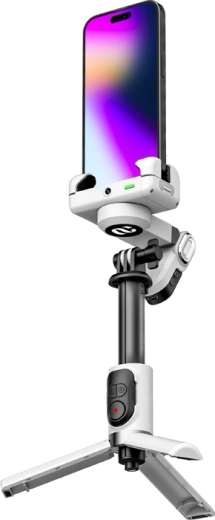 AOCHUAN Smart M1 Pro telefoonstabilisator met RGB-licht wit
