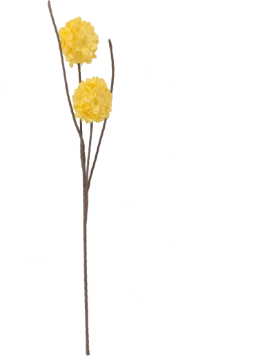Decoratieve kunstbloem 78 cm geel