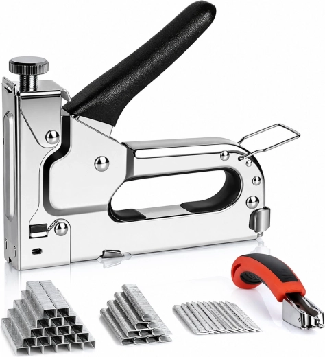 Handmatige bekledingstacker 3-in-1 met slagkrachtregeling en accessoires