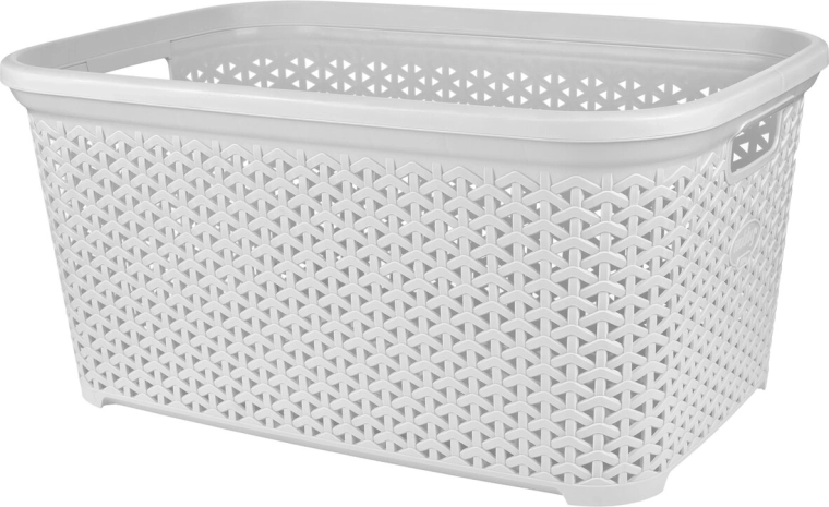 Open wasmand Rattan Hobby 50 l wit