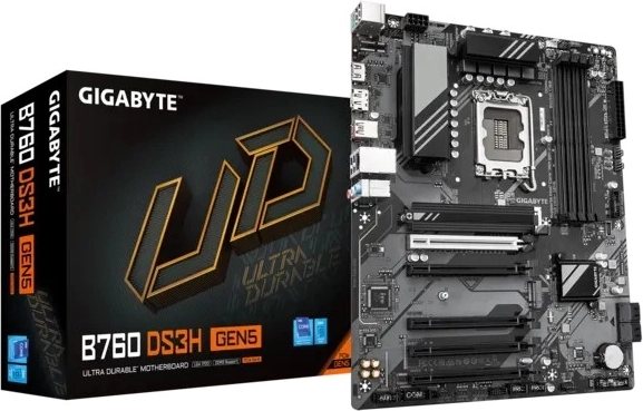 Gigabyte B760 DS3H GEN5 ATX moederbord voor Intel met DDR5, HDMI en DisplayPort