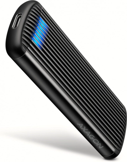 AXAGON EEM2-SC aluminium schroefloze behuizing voor M.2 NVMe-SSD met USB‑C 3.2 Gen 2 10 Gb/s, grijs