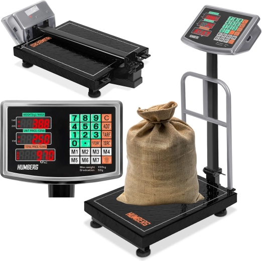 Industriële platformweegschaal 150 kg HUMBREG MH-191