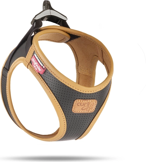 Curli tuigje van appelleer, zwart XS (3–5 kg)