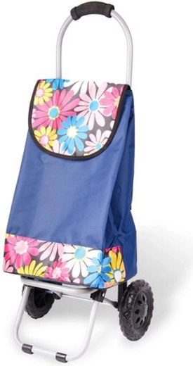 Boodschappentas op wieltjes 25 l met afneembare textieltas