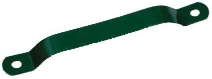 Klem voor paal 60 mm, verzinkt en PVC, groen