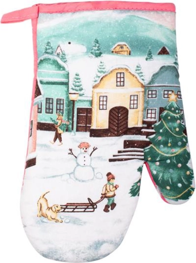 Keukenovenwant Kerstdorp 19 × 27 cm