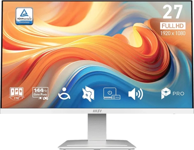 MSI PRO MP273W E14A 27" gaming- en kantoormonitor wit
