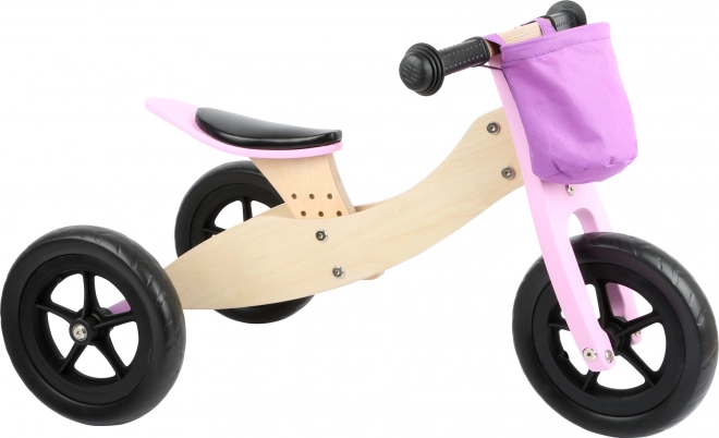 Houten loopfiets 2-in-1 roze