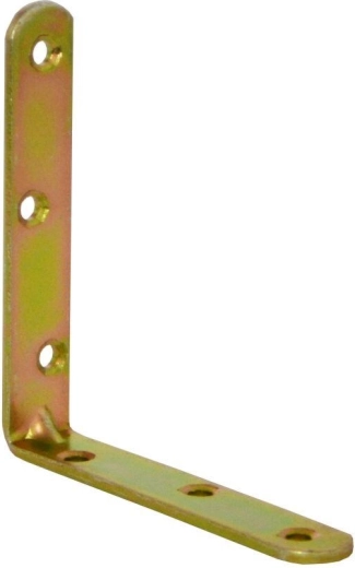 Hoekverbinder met profilering 100×18×3 mm geel verzinkt, set van 10 stuks