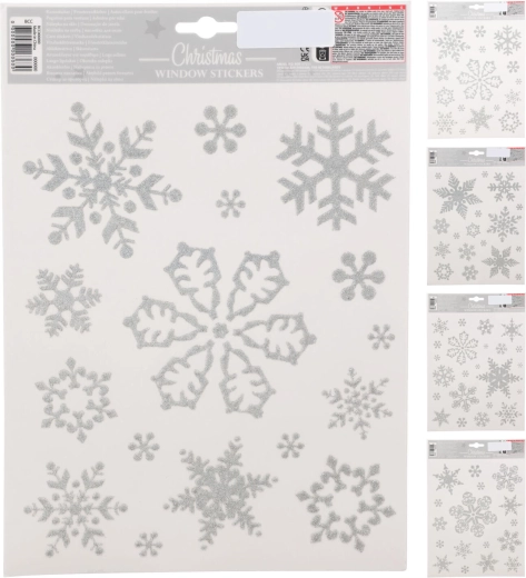 Zelfklevende raamdecoratie Sneeuwvlok – mix van designs