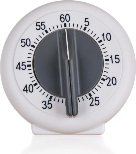 Mechanische keukenwekker CULINARIA 60 min, wit‑grijs, diameter 9,5 cm