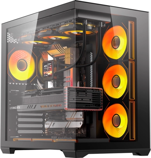 Computerbehuizing DarkFlash C280 zwart met 7 ventilatoren