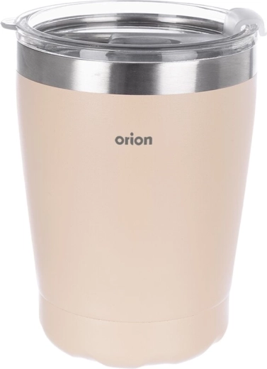 Orion roestvrijstalen thermobeker met deksel beige 0,41 l
