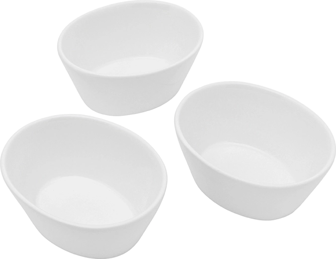 Regular set van 3 porseleinen dipbakjes 10 cm