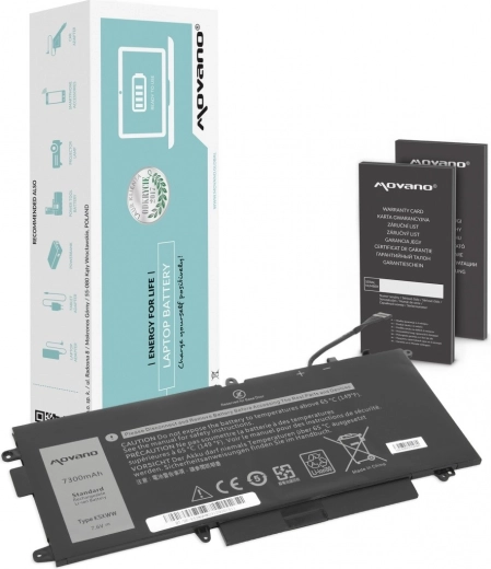 Movano batterij K5XWW voor Dell Latitude 5289/7390 2-in-1 7300 mAh 55 Wh