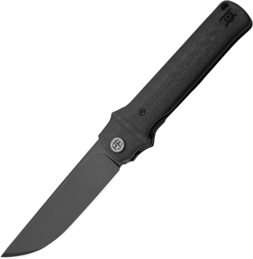 Petrified Fish Tena zakmes 9,7 cm, Black Stonewash, zwart, carbon
