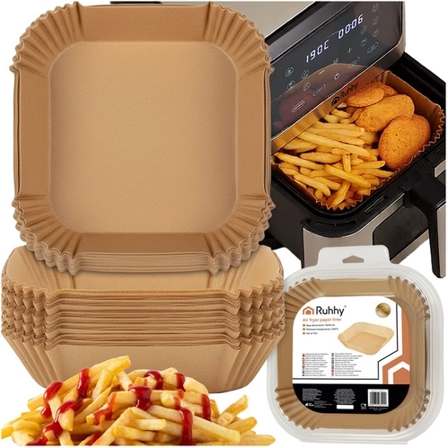 Papieren inzetvellen voor de heteluchtfriteuse Ruhhy 16 × 16 cm, 100 stuks