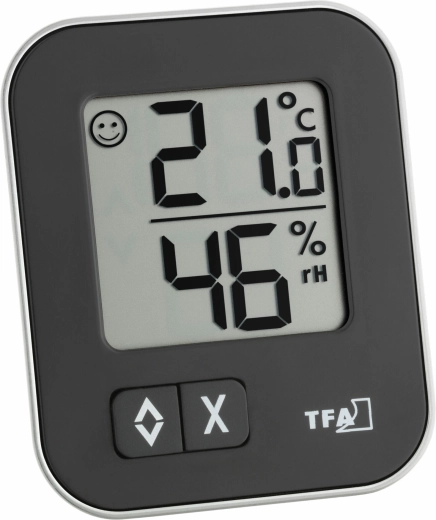 TFA MOXX digitale thermometer met hygrometer, zwart