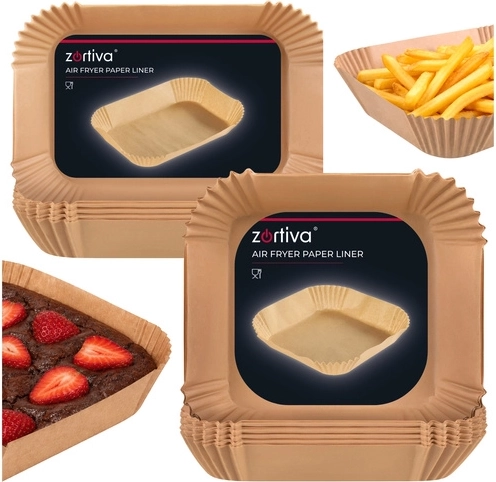 Zortiva papieren inlegvellen voor heteluchtfriteuse Air Fryer Dual (2 maten)